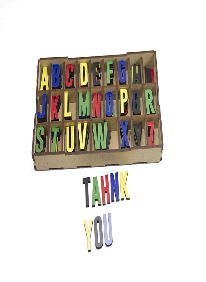 Keebori Alphabet Memory Character Capital Letters ABCD English Alphabets Learning & Educational Puzzle Board Toy Puzzle Toys 5 pcs Each Alphabet (Multi Color) - Image 2